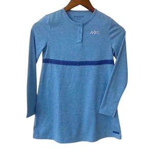 American Girl Polar Bear Pajama Top Size 10/12 Blue